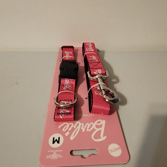 Barbie Pink Medium Size Dog Leash And Collar - Picture 7 of 7